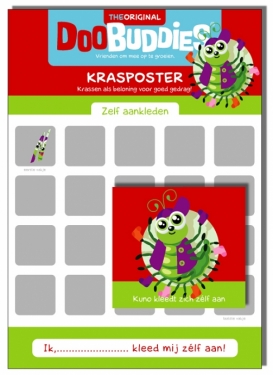 Doobuddie krasposter om te leren aankleden